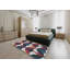 Rose géométrique/bleu/gris Tapis décoratif-394292839