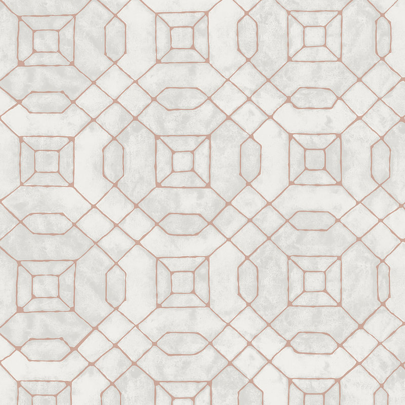 Palni 10m x 53cm Textured Metallic Finish Paste the Wall Wallpaper Roll, Rose Gold