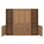 Lit escamotable en bois avec tablettes et armoires de rangement