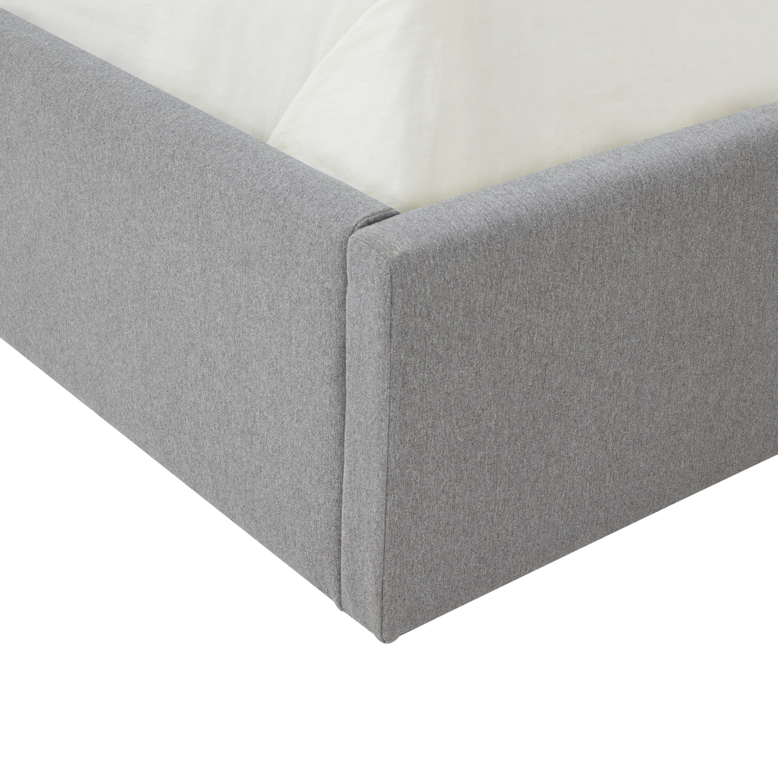 Ruma Upholstered Platform Bed, Queen, Light Gray