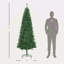 Sapin de Noël artificiel mince de 7 pi de hauteur non éclairé avec branches réalistes et 865 pointes