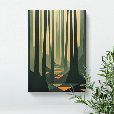 Block Print Forest Abstract No.5 - Wall Art