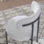 Chaise d'appoint rembourrée en métal Abyade