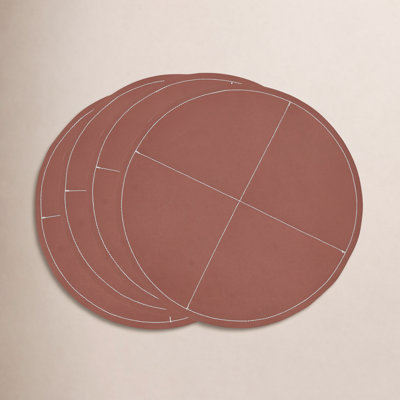 Calliope 100% Polyurethane No Pattern Round Placemat