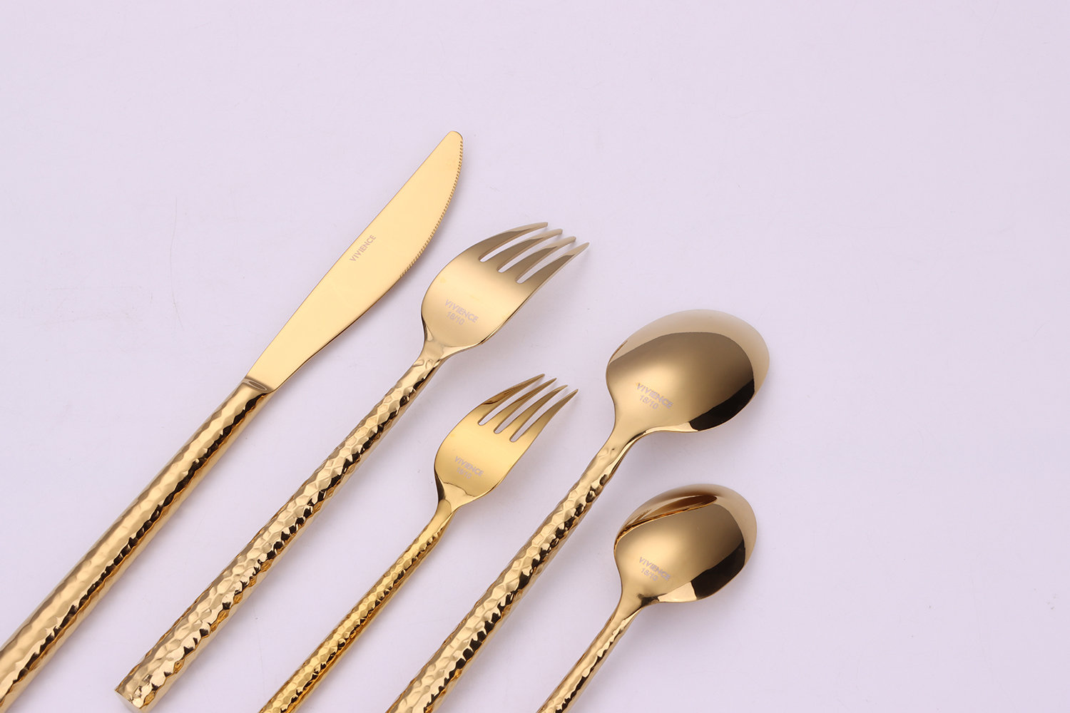 Mercer41 20 Pc Flatware Set Pebbled Gold - Service For 4 & Reviews | Wayfair