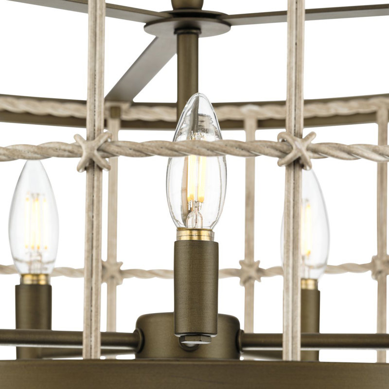 Lustre géométrique en cage à 5 lumières Jiayi