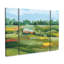 Ensemble de 3 panneaux muraux - Grace Popp «Idyllic Valley I», art mural sur toile pour le salon, la chambre à coucher ou le bureau 
