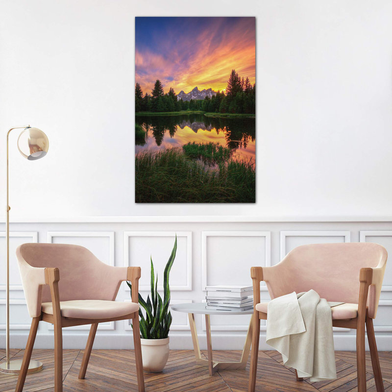 Last Rays Over The Grand Tetons by Bill Sherrell - Wrapped Canvas Print, 66.04 cm H x 45.72 cm W x 1.91 cm D