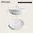MonBlari 15" Round Solid Surface Bathroom Vessel Sink Matt White-120971855