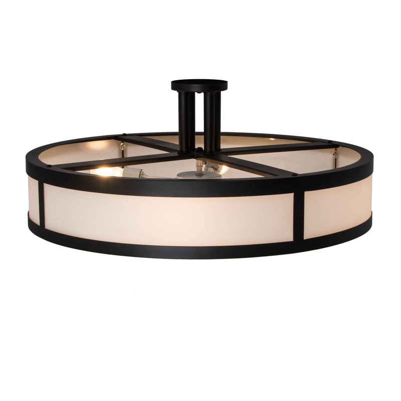 Smythe Glass Semi Flush Mount