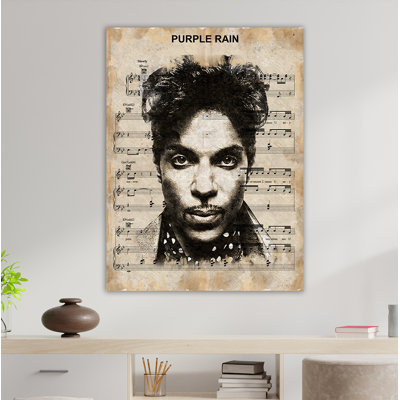 Purple Rain Prince No.1 Music Artists & Lyrics Collection - Art Prints