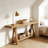 Natural Style Solid Wood Entryway Table With Two-Tier Storage, Farmhouse Design For Versatile Home Use