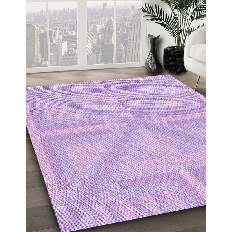Geometric Indoor Rug, Square 4'