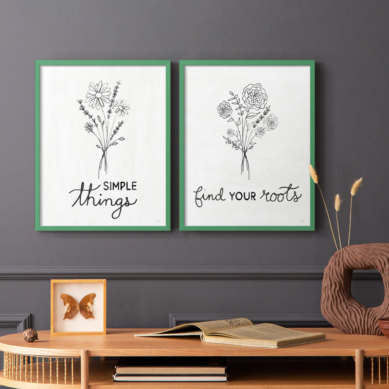 Croquis simple - Impression encadrée de qualité supérieure - Prêt à être accroché - aucun clou requis - aucun clou requis