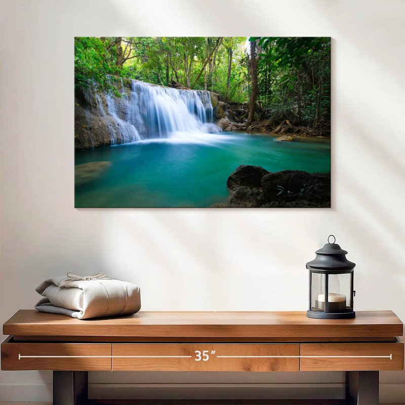 Kerrick Deep Forest Waterfall, 16" H x 24" W