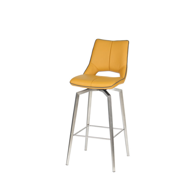 Virginia Swivel Upholstered Counter Stool, Medallion Yellow