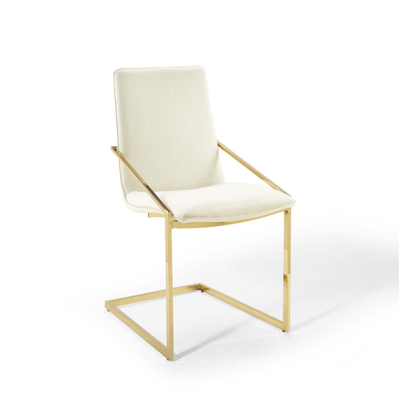 Fauteuil de salle à manger Pitch, Ivoire