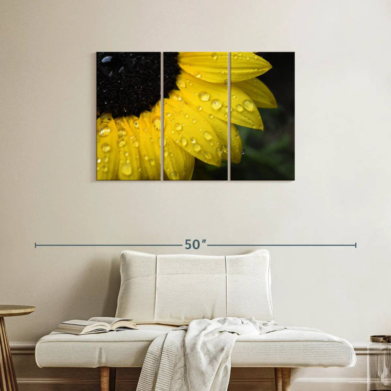 Harnek Dewy Sunflower, 24" H x 38" W
