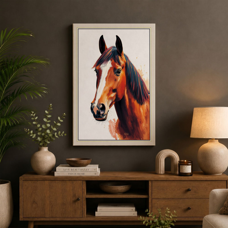 Noble Steed Modern - Wrapped Canvas, 30x20 - 76.2 x 50.8 cm, Black Border