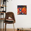 Garçon sur une balançoire colorée, art abstrait expressionniste coloré-129007733