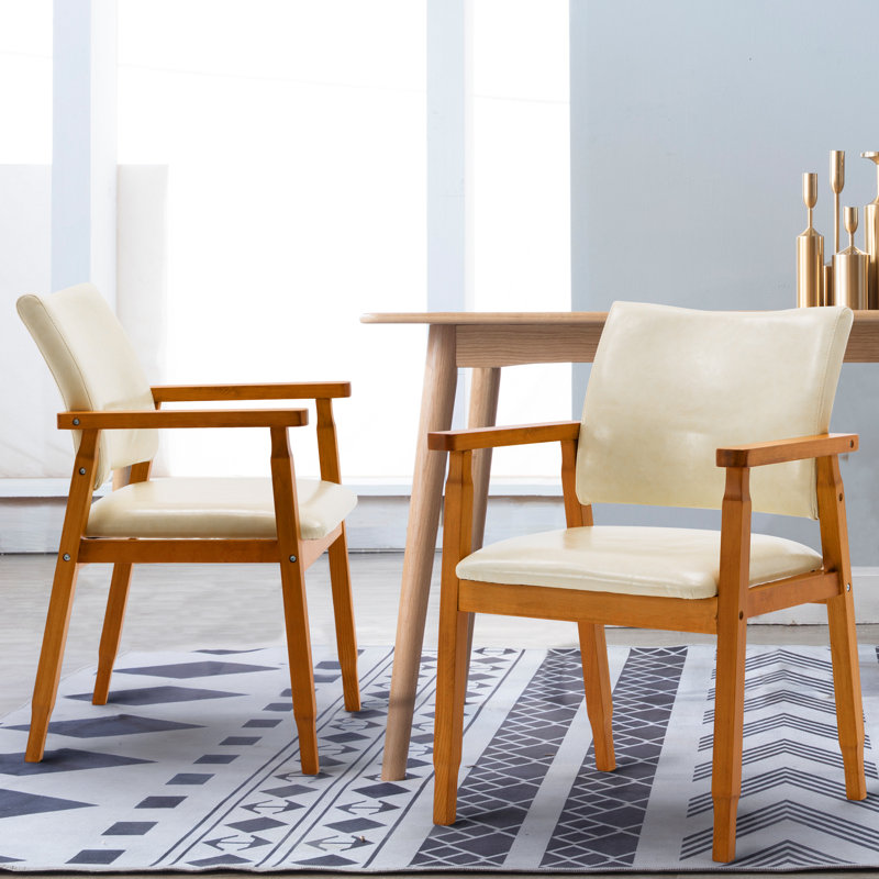 Artell 18.5'' H Upholstered Dining Chair, Tan PU