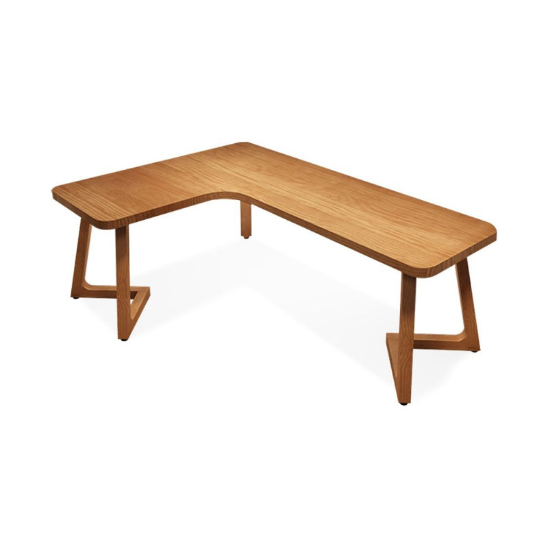 Bureaux rectangulaires en bois massif brun clair, H 29,53 po x l 62,99 po x P 47,24 po, Retour à droite