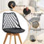 Dining Chairs - Nordic Style Dining Chair - Mesh Backrest - Solid Wood Legs-367318922-342771805