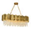 Lustre à niveaux unique et remarquable à 8 lumières avec accents en cristal Torina