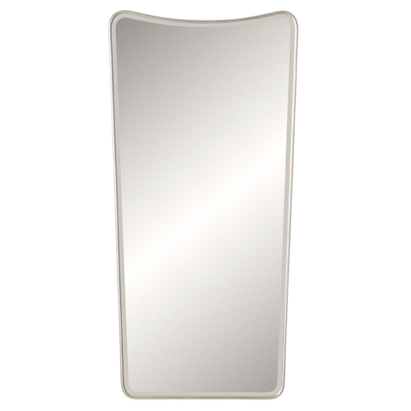 Soho Metal Rectangle Mirror, Antique Silver Leaf on Stainless