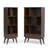 Draper 64"H Solid Wood Mid-Century Modern Bookshelf with Adjustable Shelves and Angled Legs-132711206