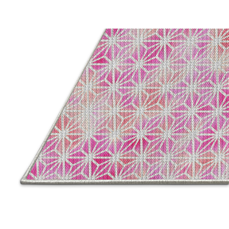 Tapis de zone rose à motif, Rectangle 2 pi x 3 pi