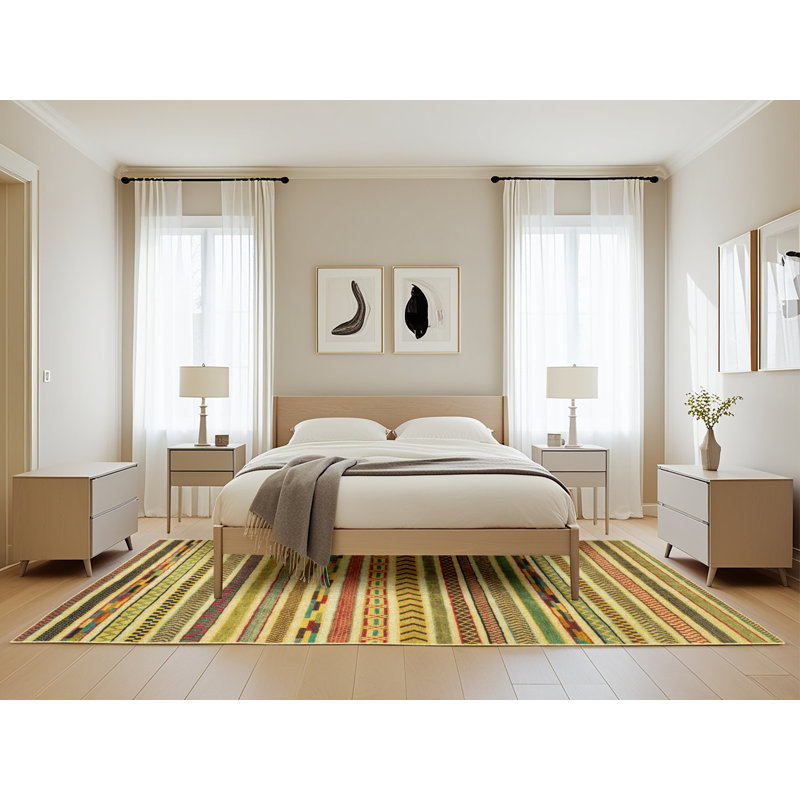 Abstract Indoor Rug, Rectangle 5' x 8'