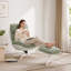 Fauteuil d'appoint pivotant en chenille avec repose-pieds, fauteuil de lecture à haut dossier pour le salon de la chambre à coucher-129161118
