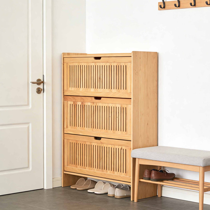 Italian style extremely narrow shoe cabinet, 47.24" H x 37.8" W x 10.24" D