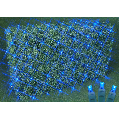 Ensemble de lumières de Noël à DEL de qualité commerciale The Aisle®, 4 pi x 6 pi, jaune, fil vert, 100 lumières