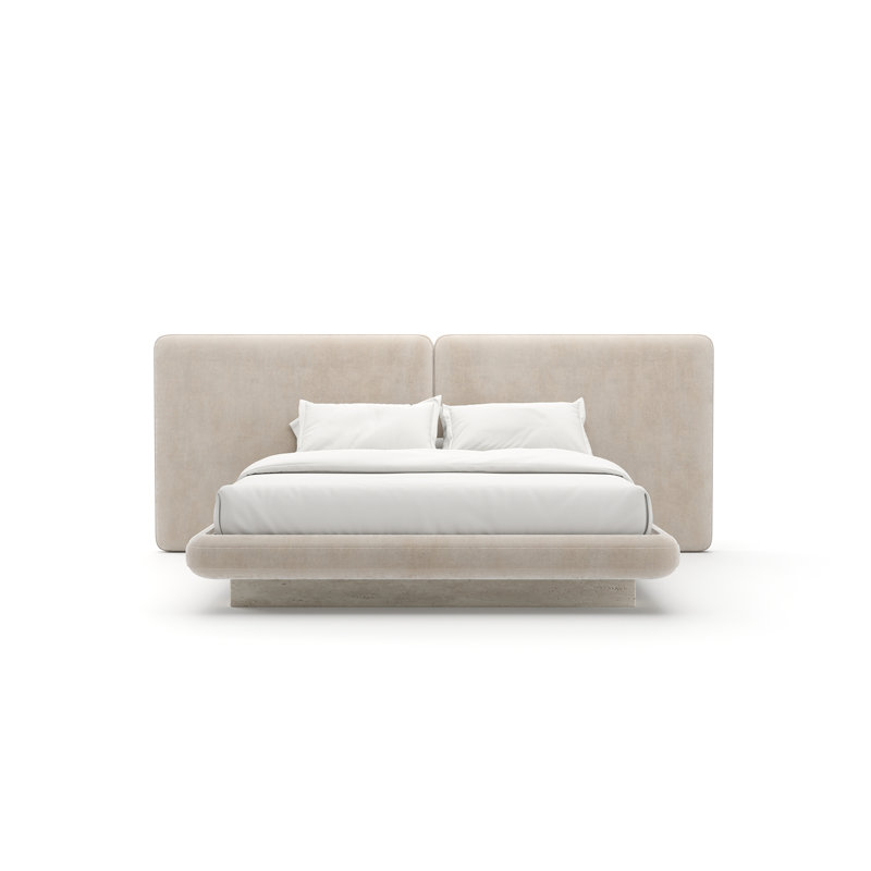 *Overlap Uph 2 Pnl Bed, Ivory, King