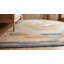 Magnifique tapis scandinave contemporain à motif de médaillons de couleur beige