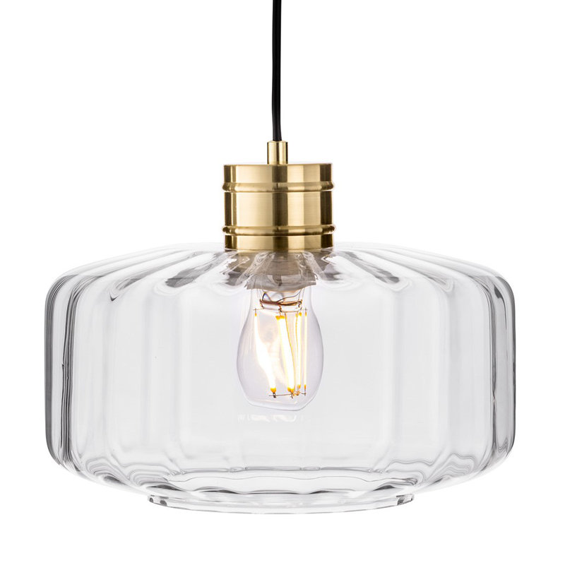 1 - Light Antique Brass Drum Pendant