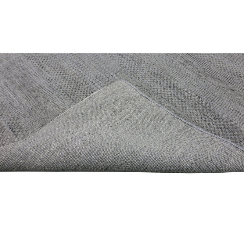 High-Quality Hand Loomed Rectangle Gray Area Rug