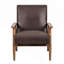 Fauteuil de style Mid-Century moderne de 25,38 po de largeur, brun foncé-1789689142