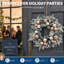 Couronnes de Noël 24 po en flocage rose pour porte d'entrée-430917174