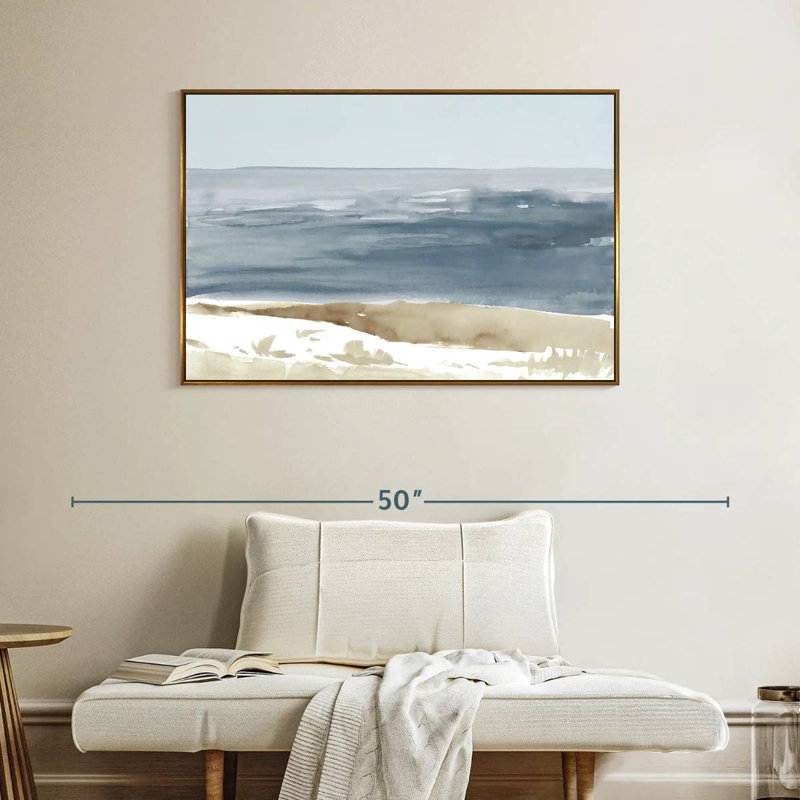 Douces côtes I, Cadre flottant doré, 40 po x 27 po