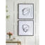 Reproduction d'art abstrait aquarelle abstraite - ensemble de 2 - l 31,5 po x H 31,5 po - Noir