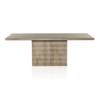 Kelby Solid Wood Pedestal Dining Table