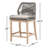 Krisily Polypropylene Rope Outdoor 26'' Counter Stool with Cushion