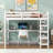 Arris Solid Wood Loft Bed with Bookcase by Harriet Bee-140602795-140602792