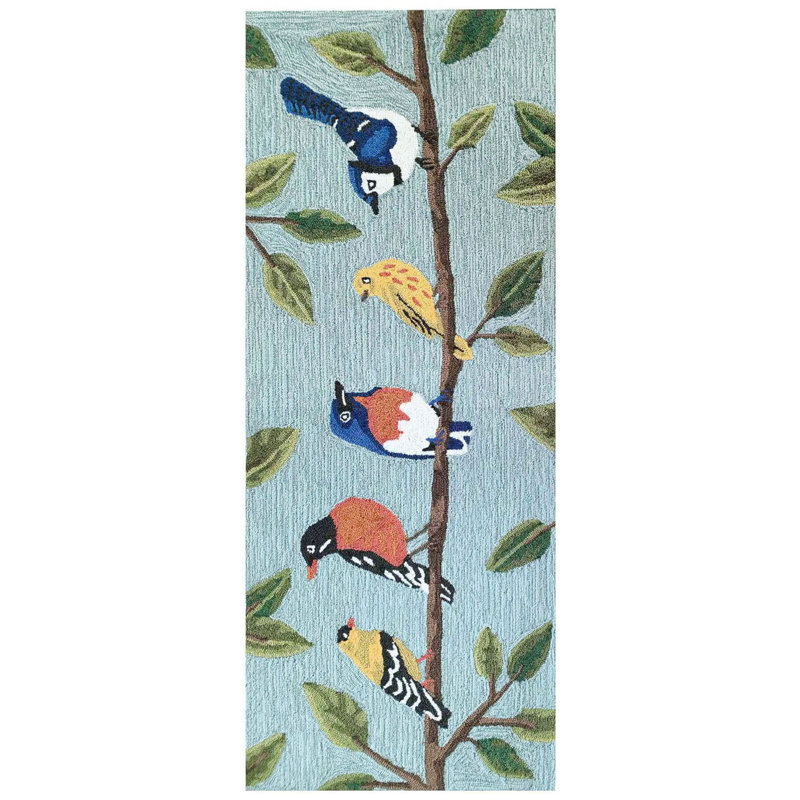Brodyn Polyester Kitchen Mat, Runner 2' x 5', Blue