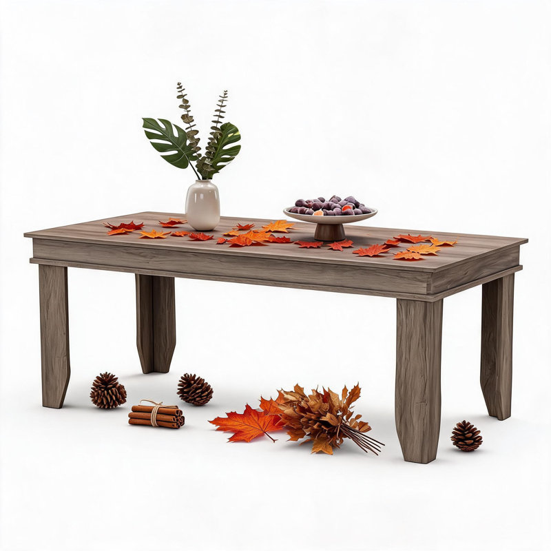 Table de ferme pour 6 à 8 personnes, 180 cm de long, avec structure robuste en bois, grande table rectangulaire non extensible pour cuisine et salle à manger, salon, cuisine, salle à manger