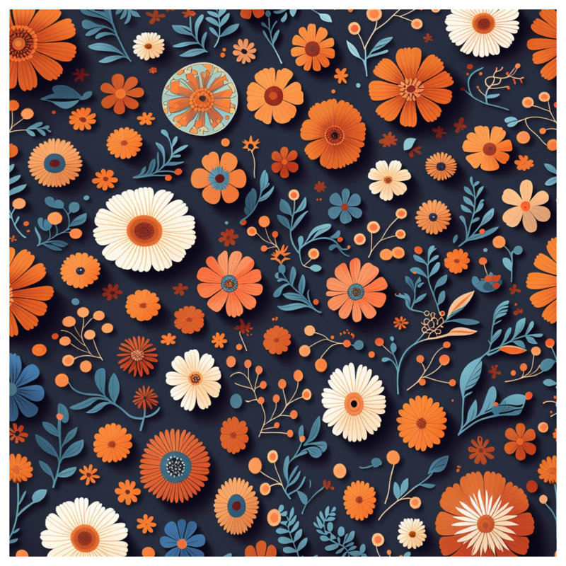 Floral Bedding Pattern Duvet Cover Bohemian, Queen
