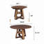 Table de salle à manger extensible ronde 43,3 "à 59,05" pour 4-6, table de cuisine ronde à ovale avec rallonge amovible